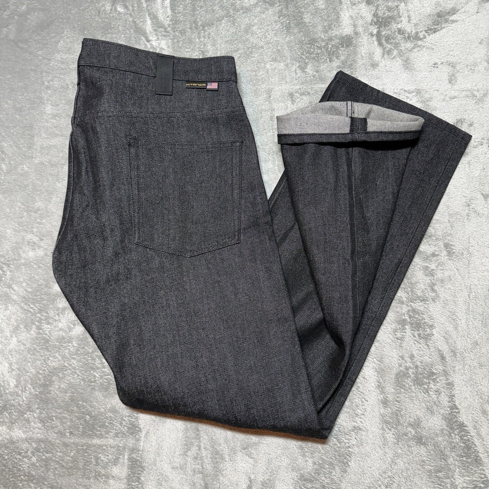 Kitanica American Jeans Mens 42x34 Raw Black Denim Tactical Heavyweight USA Made